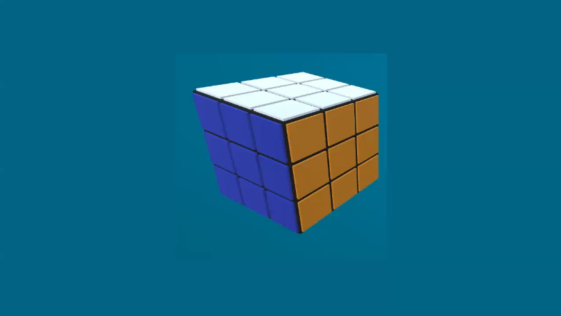 A photo of Virtual Rubik's Cube website